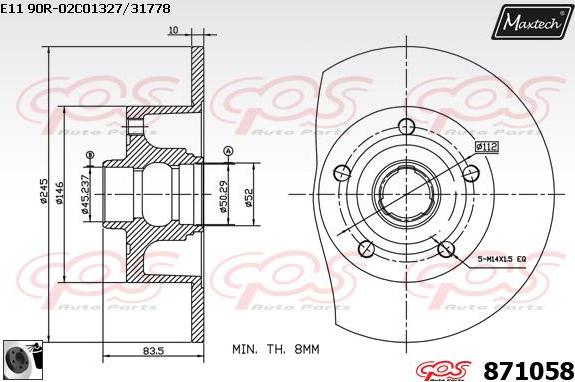 Maxtech 861001 - Kočioni disk www.molydon.hr