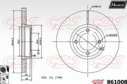 Maxtech 861008.6060 - Kočioni disk www.molydon.hr