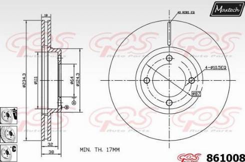 Maxtech 861008.6880 - Kočioni disk www.molydon.hr