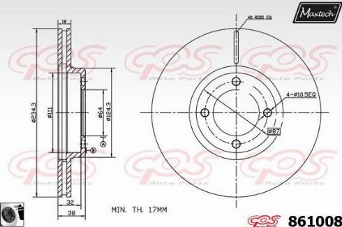 Maxtech 861008.0060 - Kočioni disk www.molydon.hr