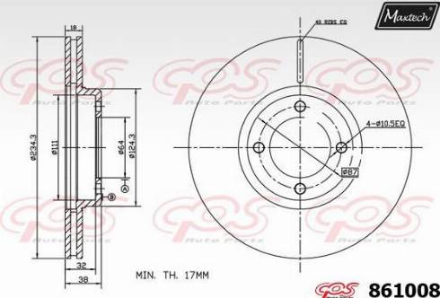 Maxtech 861008.0000 - Kočioni disk www.molydon.hr