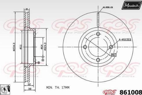 Maxtech 861008.0080 - Kočioni disk www.molydon.hr