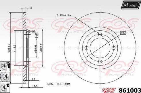 Maxtech 861003.6980 - Kočioni disk www.molydon.hr