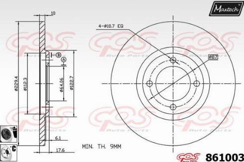 Maxtech 861003.6060 - Kočioni disk www.molydon.hr