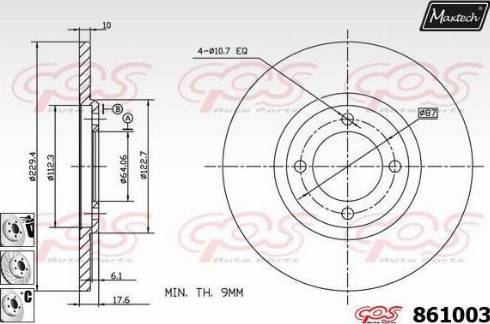 Maxtech 861003.0080 - Kočioni disk www.molydon.hr