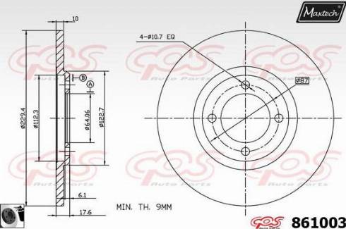 Maxtech 861003.0060 - Kočioni disk www.molydon.hr