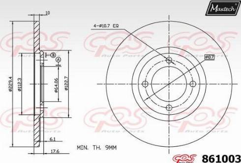 Maxtech 861003.0000 - Kočioni disk www.molydon.hr