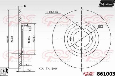 Maxtech 861003.0080 - Kočioni disk www.molydon.hr