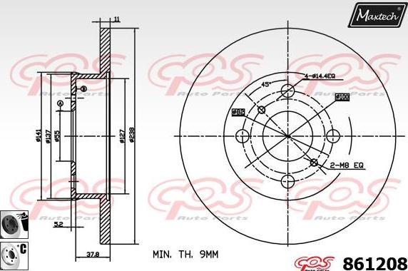 Maxtech 861003 - Kočioni disk www.molydon.hr