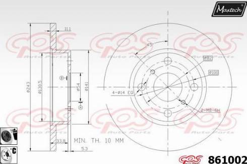 Maxtech 861002.6060 - Kočioni disk www.molydon.hr