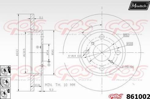 Maxtech 861002.6880 - Kočioni disk www.molydon.hr