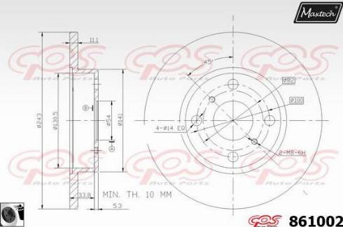 Maxtech 861002.0060 - Kočioni disk www.molydon.hr