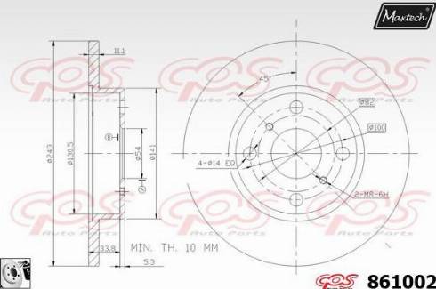 Maxtech 861002.0080 - Kočioni disk www.molydon.hr