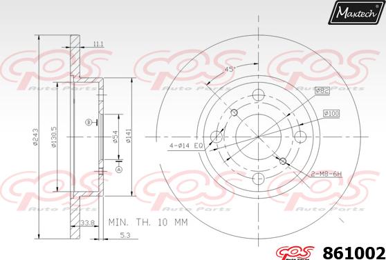 Maxtech 861002 - Kočioni disk www.molydon.hr