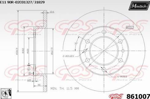 Maxtech 861007.0080 - Kočioni disk www.molydon.hr