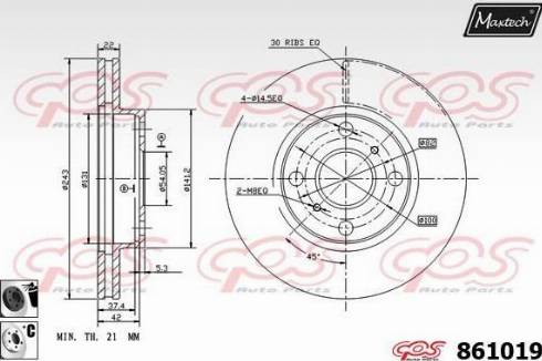 Maxtech 861019.6060 - Kočioni disk www.molydon.hr