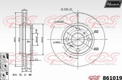 Maxtech 861019.6980 - Kočioni disk www.molydon.hr