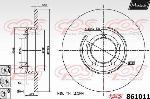 Maxtech 861011.6880 - Kočioni disk www.molydon.hr