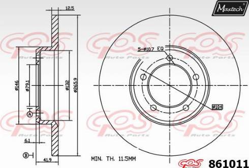 Maxtech 861011.0000 - Kočioni disk www.molydon.hr