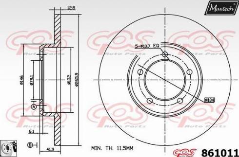 Maxtech 861011.0080 - Kočioni disk www.molydon.hr