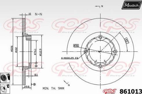 Maxtech 861013.6060 - Kočioni disk www.molydon.hr