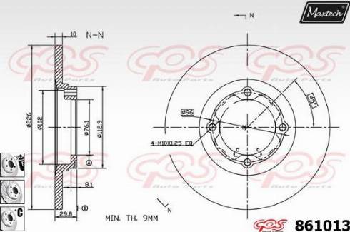 Maxtech 861013.6880 - Kočioni disk www.molydon.hr