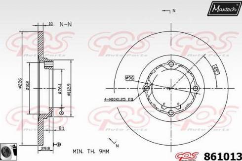 Maxtech 861013.0060 - Kočioni disk www.molydon.hr