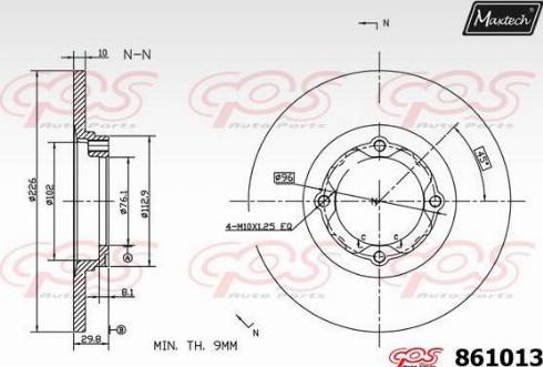 Maxtech 861013.0000 - Kočioni disk www.molydon.hr