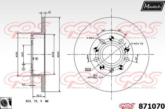 Maxtech 861013 - Kočioni disk www.molydon.hr