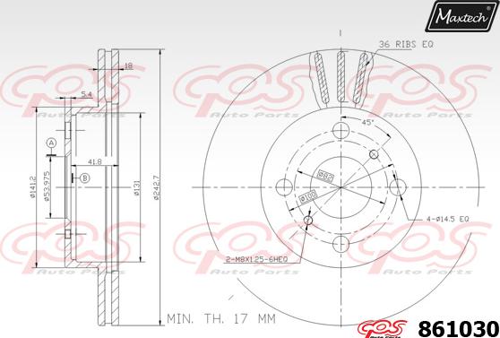 Maxtech 861012 - Kočioni disk www.molydon.hr