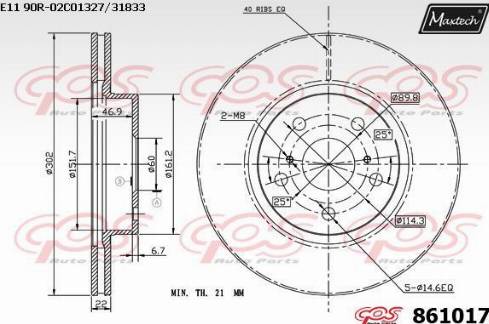 Maxtech 861017.0000 - Kočioni disk www.molydon.hr