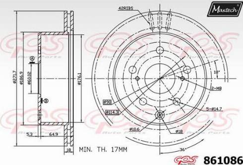 Maxtech 861086.0000 - Kočioni disk www.molydon.hr