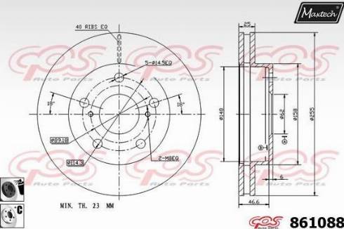 Maxtech 861088.6060 - Kočioni disk www.molydon.hr