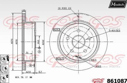 Maxtech 861087.6880 - Kočioni disk www.molydon.hr