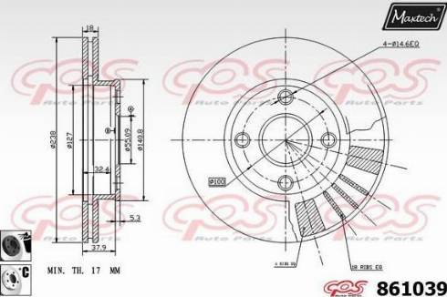 Maxtech 861039.6060 - Kočioni disk www.molydon.hr