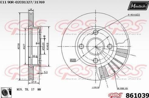 Maxtech 861039.0060 - Kočioni disk www.molydon.hr