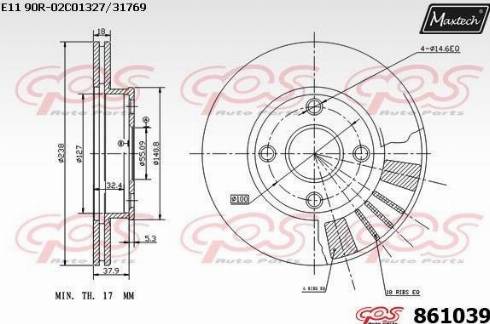 Maxtech 861039.0000 - Kočioni disk www.molydon.hr