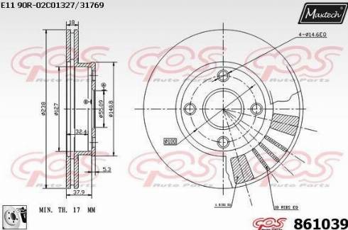 Maxtech 861039.0080 - Kočioni disk www.molydon.hr