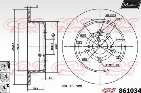 Maxtech 861034.6980 - Kočioni disk www.molydon.hr