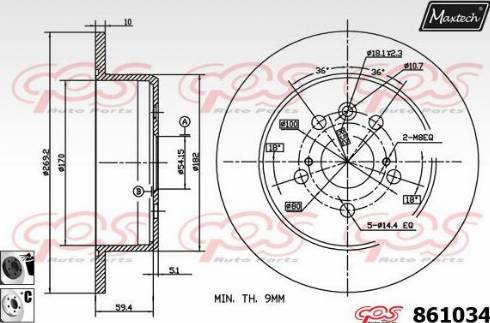 Maxtech 861034.6060 - Kočioni disk www.molydon.hr