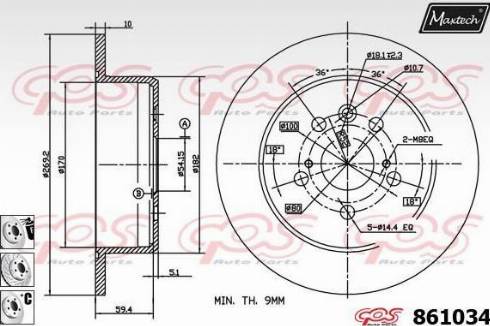 Maxtech 861034.6880 - Kočioni disk www.molydon.hr