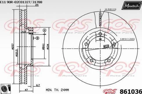 Maxtech 861036.0060 - Kočioni disk www.molydon.hr