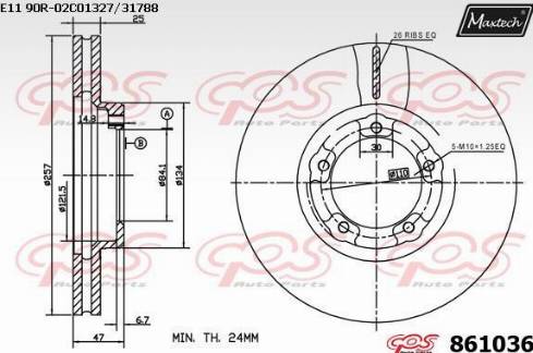 Maxtech 861036.0000 - Kočioni disk www.molydon.hr