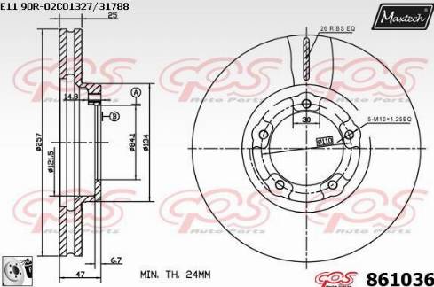 Maxtech 861036.0080 - Kočioni disk www.molydon.hr