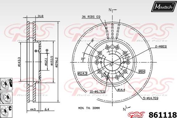 Maxtech 861036 - Kočioni disk www.molydon.hr