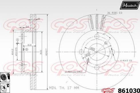 Maxtech 861030.6060 - Kočioni disk www.molydon.hr