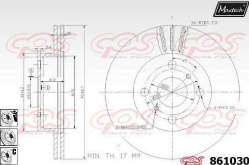 Maxtech 861030.6880 - Kočioni disk www.molydon.hr