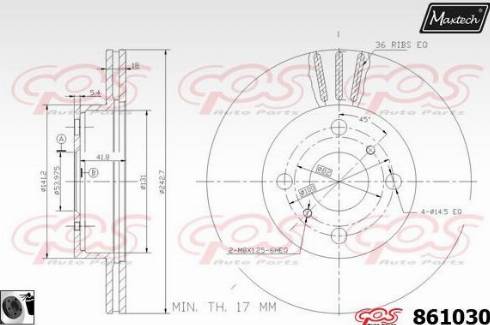 Maxtech 861030.0060 - Kočioni disk www.molydon.hr