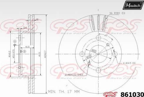 Maxtech 861030.0000 - Kočioni disk www.molydon.hr