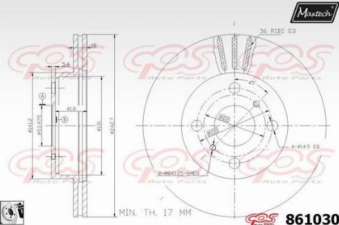 Maxtech 861030.0080 - Kočioni disk www.molydon.hr